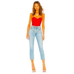 AGOLDE Riley High Rise Straight Crop in Zephyr Style A056D-811, Size 25